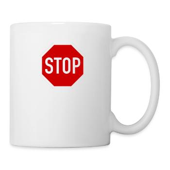 stop - Tasse - Weiß - Rechts