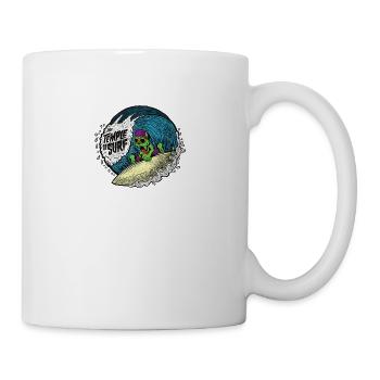 surfing surf skull the temple of surf - Tasse - Weiß - Rechts
