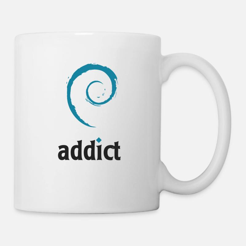 DebianAddict - Tasse - Weiß