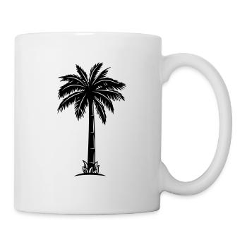 palme silhouette - Mug blanc - blanc - Droite