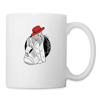 Reisenden - Tasse - Weiß - Rechts