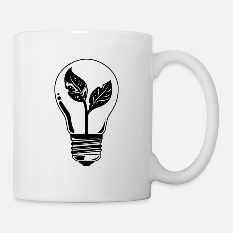 Glühbirne Energie Klimaschutz - Tasse - Weiß