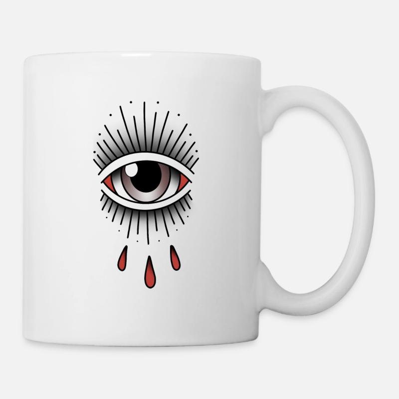 Oeil old school - Mug blanc - blanc