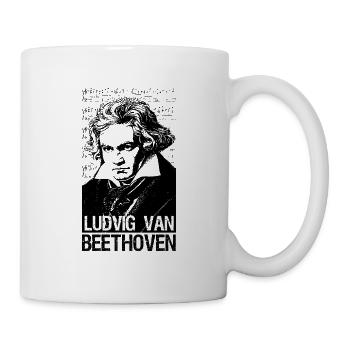 Ludwig van Beethoven Gift Sheet Music - Mug - white - Right