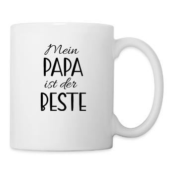 mein papa ist der beste - Tasse - Weiß - Rechts