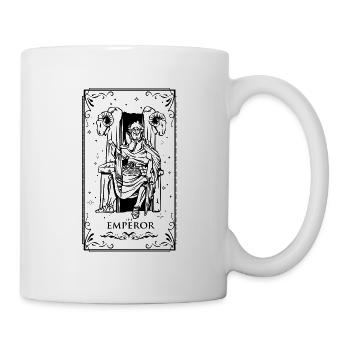 Tarotkarte Der KAISER - Tasse - Weiß - Rechts