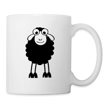 Sheep, white or black sheep. Dreaming or sleeping - Mug - white - Right