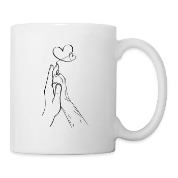 Hund Pfote Mensch - Tasse - Weiß - Rechts