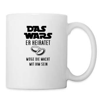 das wars - er heiratet - Tasse - Weiß - Rechts