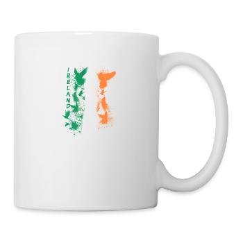 pigeons,sourds,oiseaux,troupeaux d’oiseaux,graffitis,irlande - Mug blanc - blanc - Droite