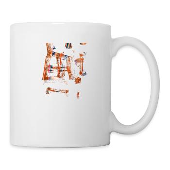muster ,graffiti,bunt,malerei,kunst,orange - Tasse - Weiß - Rechts