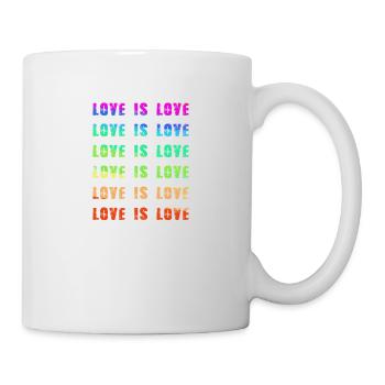 love is love,hearts,colorful,rainbow,love - Mug - white - Right