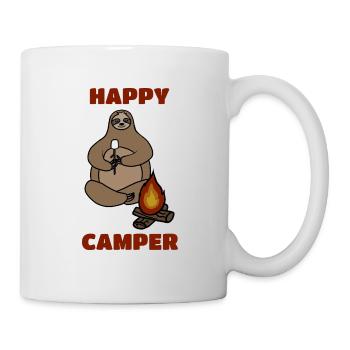 Camping Quote, Happy Camper, Sloth - Mug - white - Right