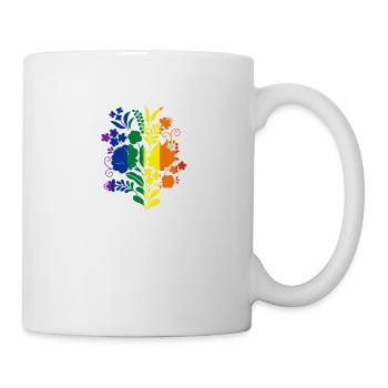 fleurs hongroises, fleurs, poivrons.arc-en-ciel - Mug blanc - blanc - Droite