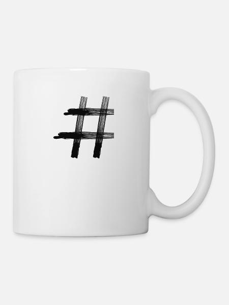 Hashtag - Tasse - Weiß
