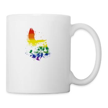 pigeons,oiseaux,troupeaux d’oiseaux,aigles,graffitis,LGBT - Mug blanc - blanc - Droite