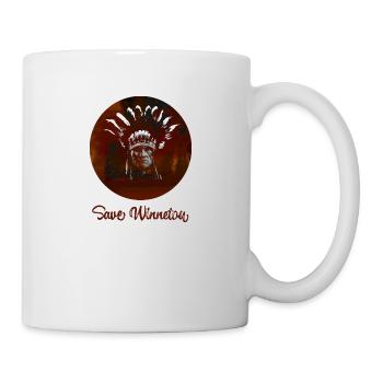 sauvez winnetou,winnetou,indiens,graffiti,cercle - Mug blanc - blanc - Droite