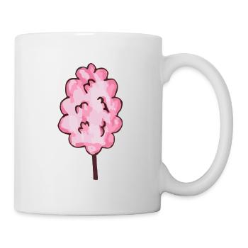 Barbe à papa rose - Mug blanc - blanc - Droite