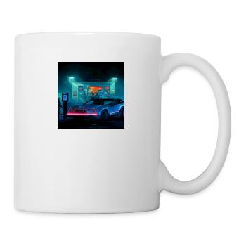DeLorean sation service du futur style japonais - Mug blanc - blanc - Droite