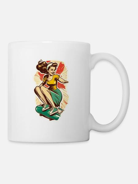 Skater Girl - Mug blanc - blanc