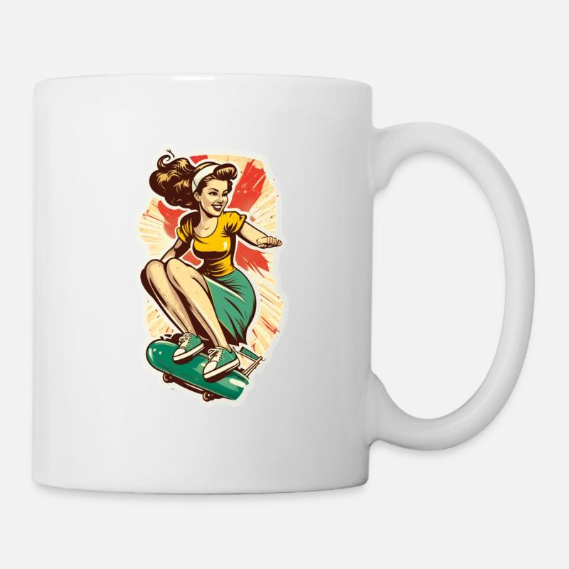 Skater Girl - Mug blanc - blanc