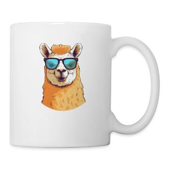 Alpaca with sunglasses - Mug - white - Right