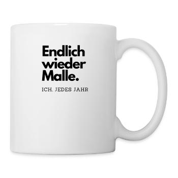 Endlich wieder Malle - Tasse - Weiß - Rechts