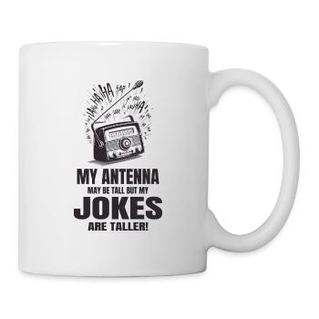 Vintage-Radioästhetik Hohe Antennen Größere Witze - Tasse - Weiß - Rechts