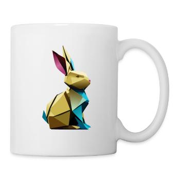 Origami-Hase - Tasse - Weiß - Rechts