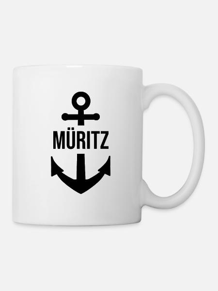 Müritz Anker Urlaub Heimat Zuhause am See - Tasse - Weiß