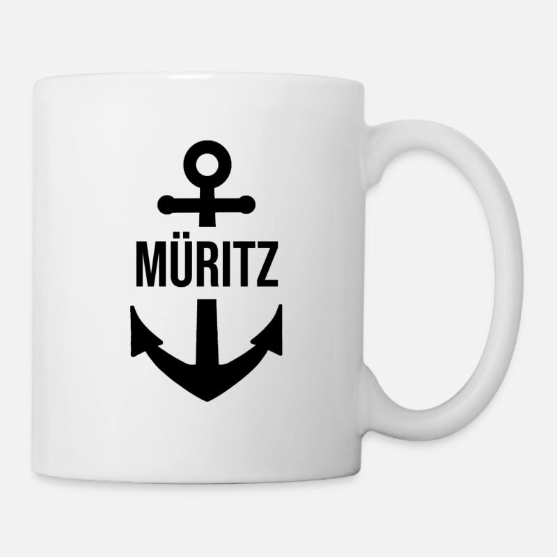 Müritz Anker Urlaub Heimat Zuhause am See - Tasse - Weiß