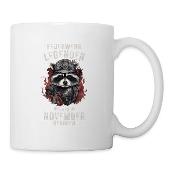 Feuerwehr Legenden sind November geboren - Tasse - Weiß - Rechts