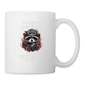 Feuerwehr Legenden sind im September geboren - Tasse - Weiß - Rechts