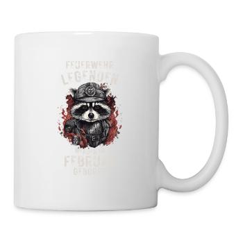 Feuerwehr Legenden sind im Februar geboren - Tasse - Weiß - Rechts