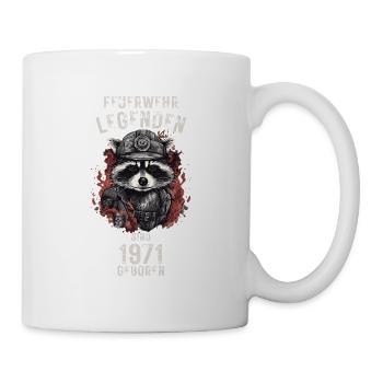 Feuerwehr Legenden sind 1971 geboren - Tasse - Weiß - Rechts