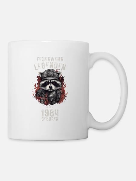 Feuerwehr Legenden sind 1984 geboren - Tasse - Weiß