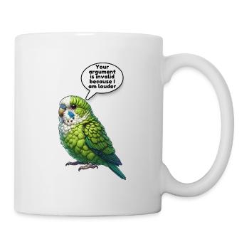 Perroquet Oiseau Perroquet vert - Mug blanc - blanc - Droite