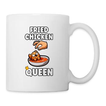 Lustiges gebratenes Huhn Frau Mädchen Geschenk - Tasse - Weiß - Rechts