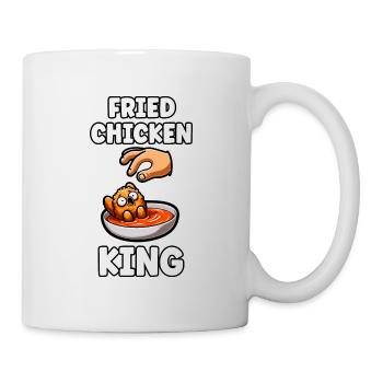 Lustiges gebratenes Huhn Mann Junge Geschenk - Tasse - Weiß - Rechts