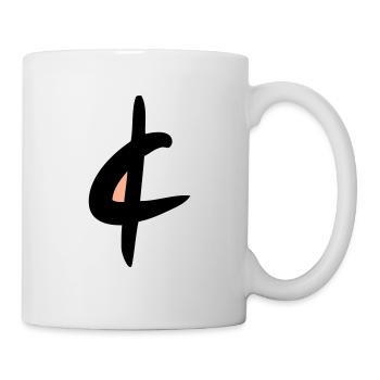 Symbole du cent, dessin du centime d’euro, colorié. - Mug blanc - blanc - Droite
