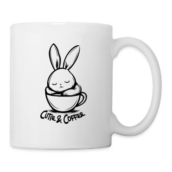 Cutie and Coffee - Tasse - Weiß - Rechts