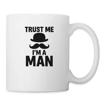 Men's saying "Trust me I ́m a MAN" - Mug - white - Right