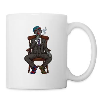 Surreales Noir-Idol im Anzug - Tasse - Weiß - Rechts