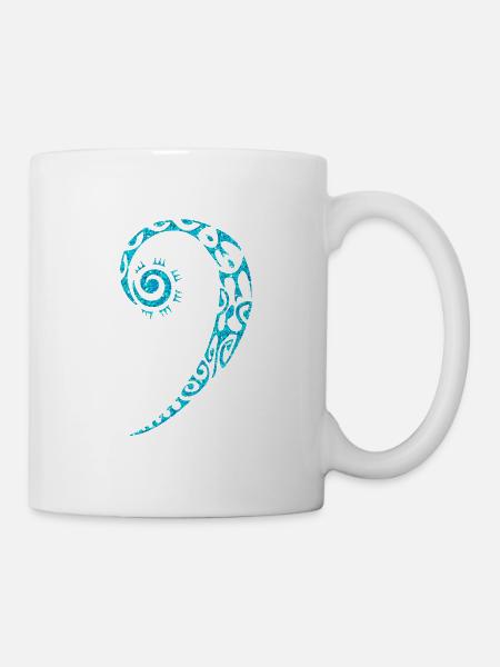 Welle Tribal Tattoo Muster Tropical Maritim Strand - Tasse - Weiß