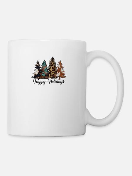 Arbres de joyeuses fêtes - Mug blanc - blanc