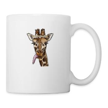 Aquarell Giraffe - Tasse - Weiß - Rechts
