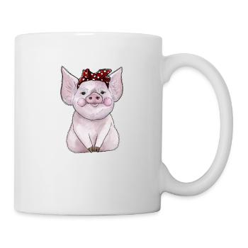 Bandana cochon - Mug blanc - blanc - Droite