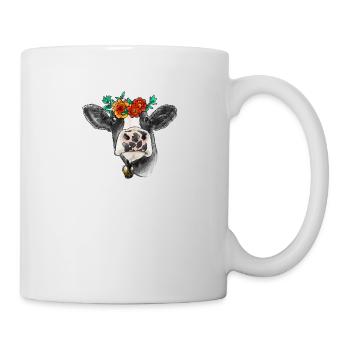 Aquarell Kuh - Tasse - Weiß - Rechts