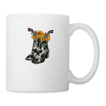 Cowboystiefel - Tasse - Weiß - Rechts