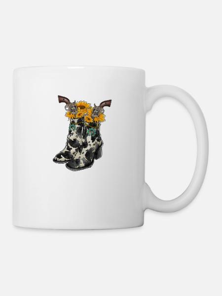 Cowboystiefel - Tasse - Weiß
